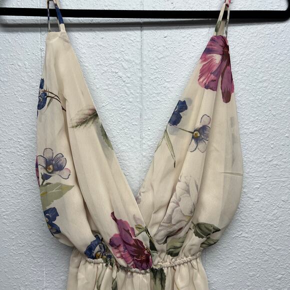 Mahina Floral Feminine Beach Coquette Chic Boho Romantic Womens Romper Small - Picture 3 of 14